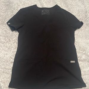 Figs xxs black scrub top